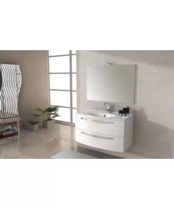 MOBILE BAGNO "STELLA 100" COLORE BIANCO LUCIDO, 101X55X56 CM